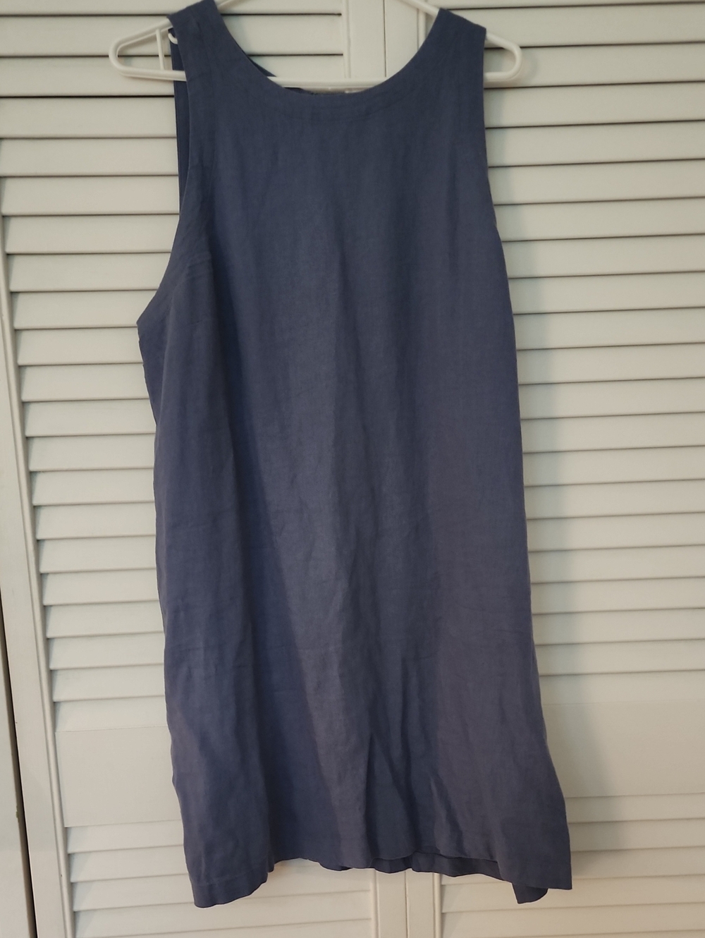 Banana Republic Sleeveless Linen Blend Shift Dress in Blue